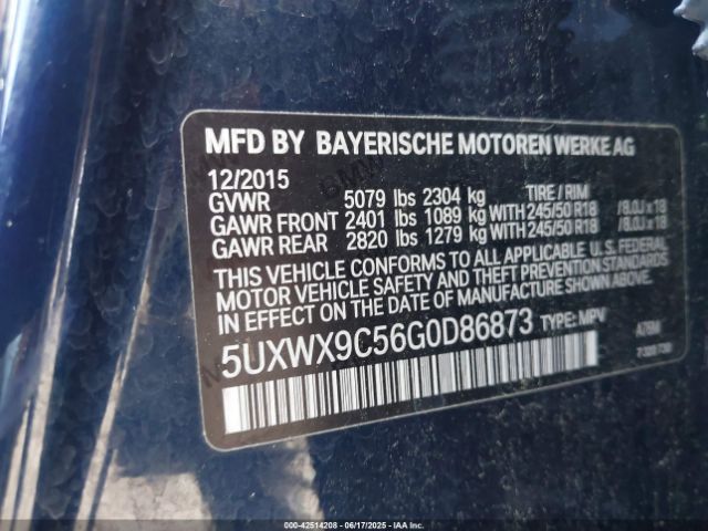 2016 BMW X3 5UXWX9C56G0D86873 Photo 8