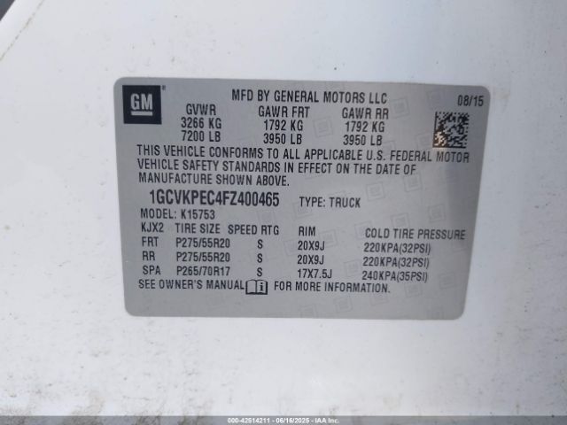 1GCVKPEC4FZ400465 Chevrolet Silverado 1500 Ls
