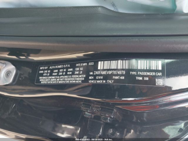 2023 ALFA ROMEO GIULIA ZARFAMEV9P7674979 Photo 8