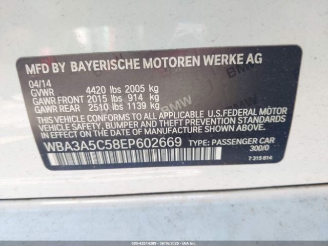2014 BMW 328I WBA3A5C58EP602669 Photo 8