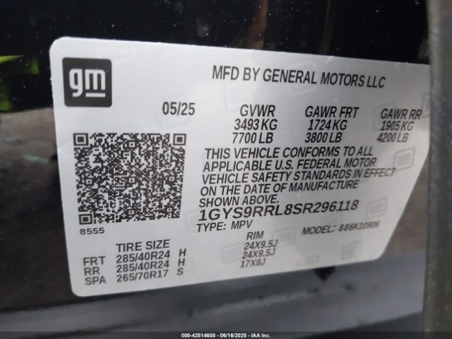 2025 CADILLAC ESCALADE ESV 1GYS9RRL8SR296118 Photo 8