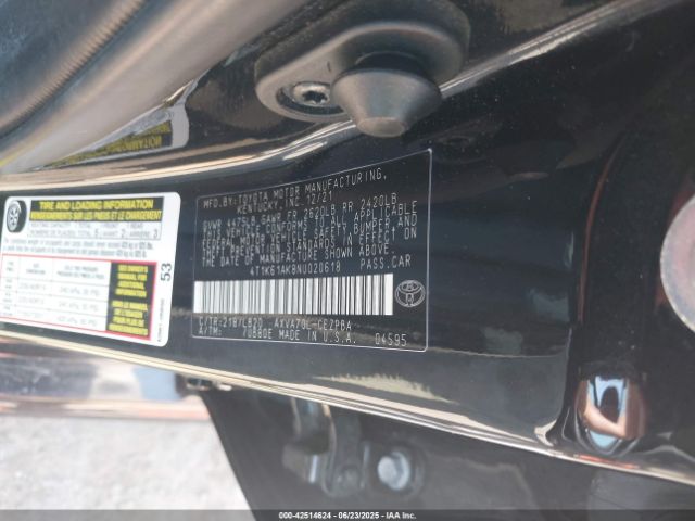 2022 TOYOTA CAMRY 4T1K61AK8NU020618 Photo 8