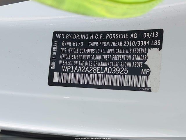 2014 PORSCHE CAYENNE WP1AA2A28ELA03925 Photo 8