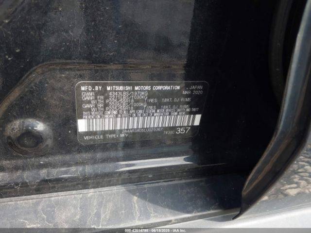 2020 MITSUBISHI OUTLANDER SPORT JA4AR3AU5LU029367 Photo 8