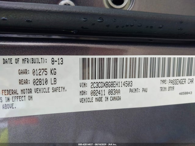 2C3CDXBG8EH114503 Dodge 2014