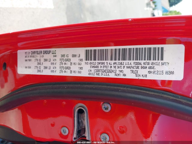 RAM 1500 2014 1C6RR7GGXES262412 Image 9