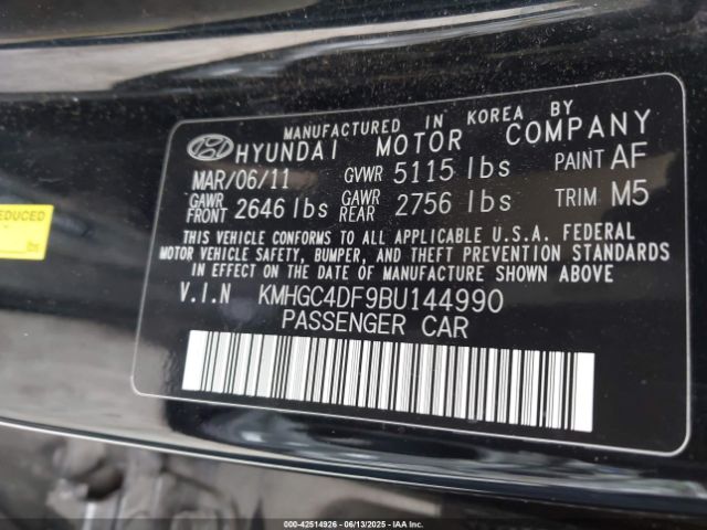 2011 HYUNDAI GENESIS KMHGC4DF9BU144990 Photo 8
