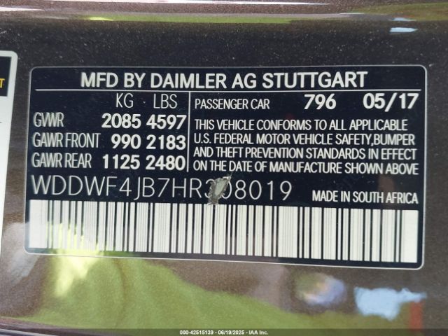 2017 MERCEDES-BENZ C 300 WDDWF4JB7HR308019 Photo 8