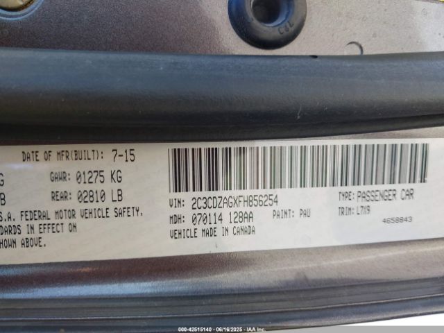 2015 DODGE CHALLENGER 2C3CDZAGXFH856254 Photo 8