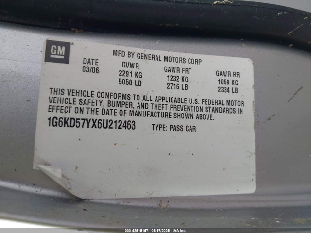 2006 CADILLAC DTS 1G6KD57YX6U212463 Photo 8