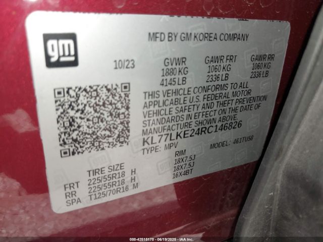 2024 CHEVROLET TRAX KL77LKE24RC146826 Photo 8