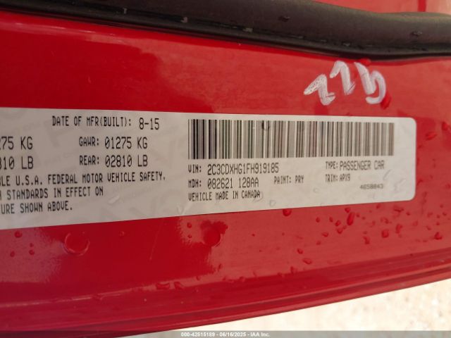 2015 DODGE CHARGER 2C3CDXHG1FH919185 Photo 8