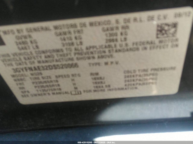2013 CADILLAC SRX 3GYFNAE32DS520066 Photo 8