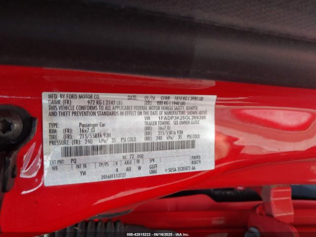 2016 FORD FOCUS 1FADP3K25GL269395 Photo 8