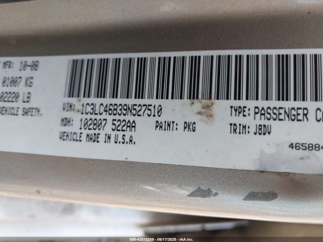 2009 CHRYSLER SEBRING 1C3LC46B39N527510 Photo 8