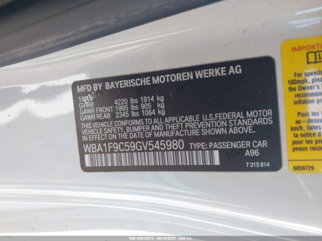 2016 BMW 228I WBA1F9C59GV545980 Photo 8
