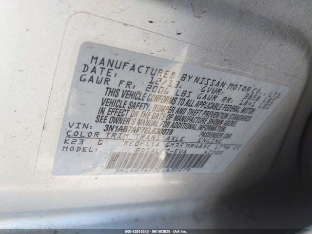 Nissan Sentra 2014 3N1AB7AP7EL630078 Image 9