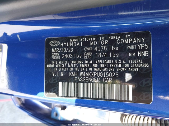 KMHLW4AKXPU015025 Hyundai t-gdi theta ii