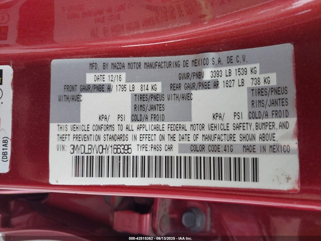 3MYDLBYV0HY166395 Toyota p5v