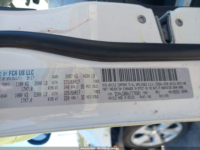 Продажа на аукционе авто 2018 Jeep Compass Latitude 4x4, vin: 3C4NJDBB0JT179301, номер лота: 42515380