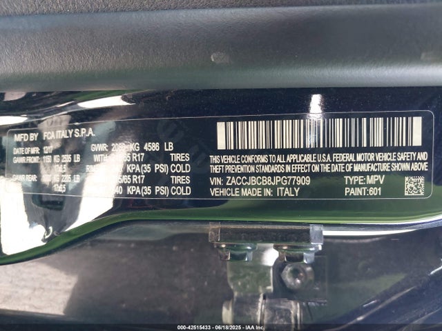 ZACCJBCB8JPG77909 Jeep 2018