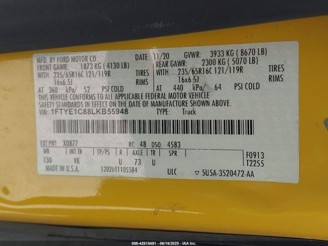 1FTYE1C88LKB55948 Ford Transit-150