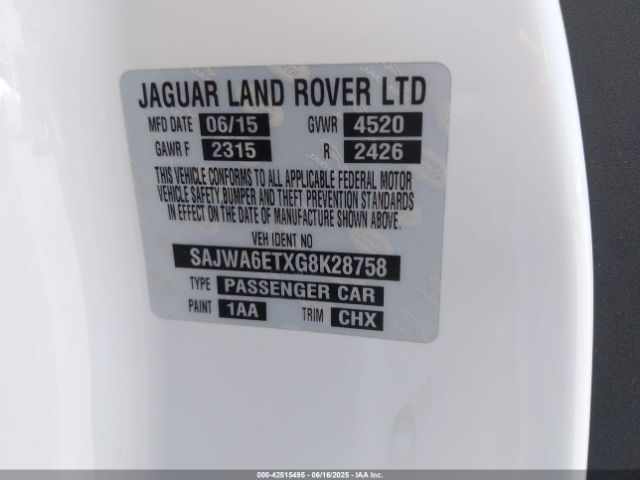 SAJWA6ETXG8K28758 Jaguar F-Type