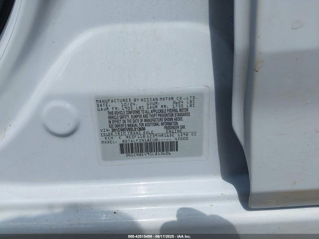 3N1CN8EV9SL813606 Nissan Versa 1.6 Sv
