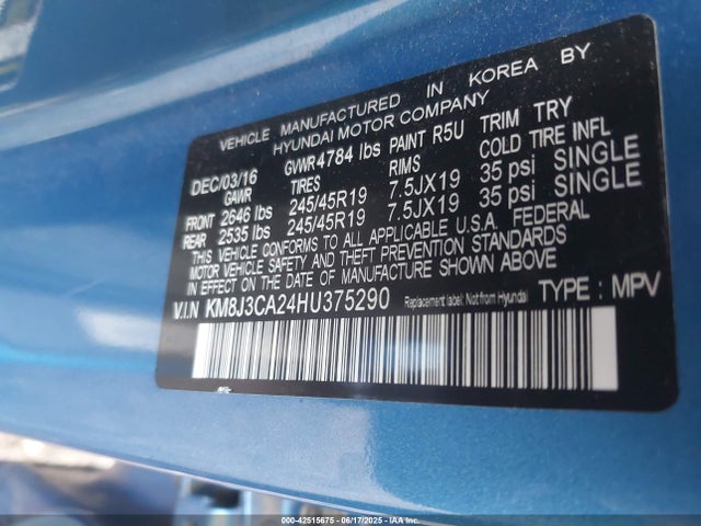 KM8J3CA24HU375290 Hyundai t-gdi gamma