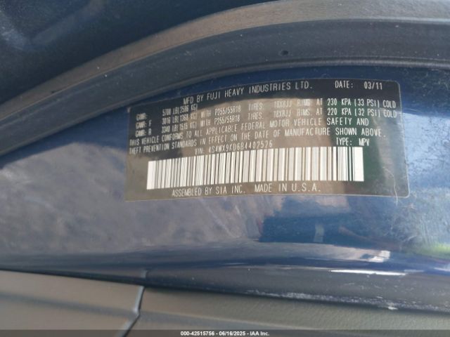 2011 SUBARU TRIBECA 4S4WX9KD6B4402526 Photo 8