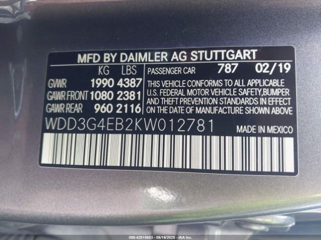 2019 MERCEDES-BENZ A 220 WDD3G4EB2KW012781 Photo 8