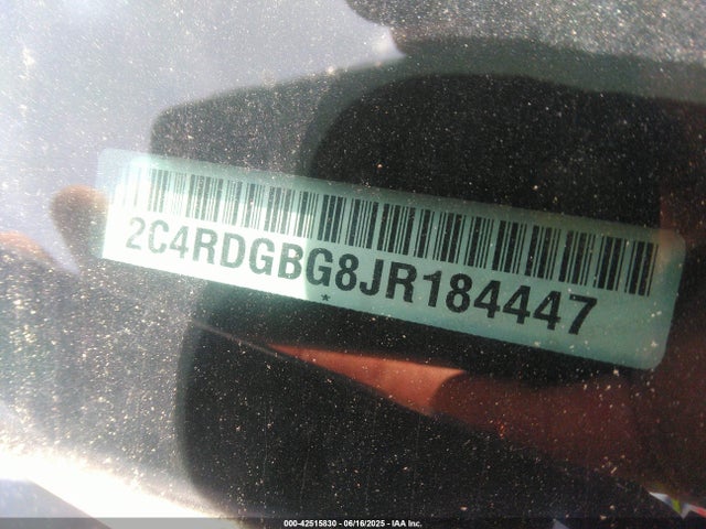 2018 Dodge Grand Caravan Se მანქანა იყიდება აუქციონზე, vin: 2C4RDGBG8JR184447, აუქციონის ნომერი: 42515830
