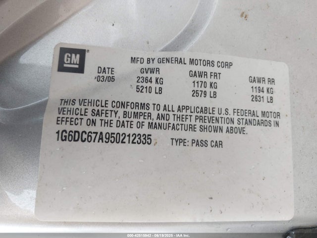 2005 CADILLAC STS 1G6DC67A950212335 Photo 8