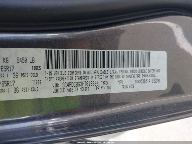 3C4PDCBG3HT618930 Dodge Journey Sxt