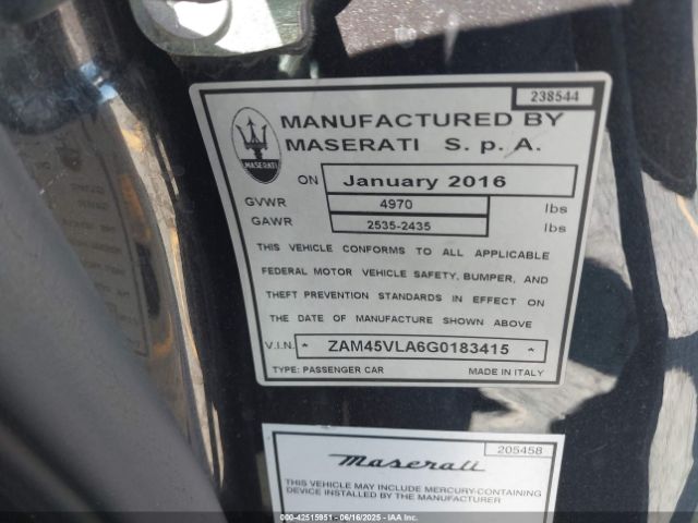 2016 MASERATI GRANTURISMO ZAM45VLA6G0183415 Photo 8