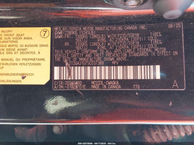 2005 LEXUS RX 330 2T2GA31U75C037389 Photo 8
