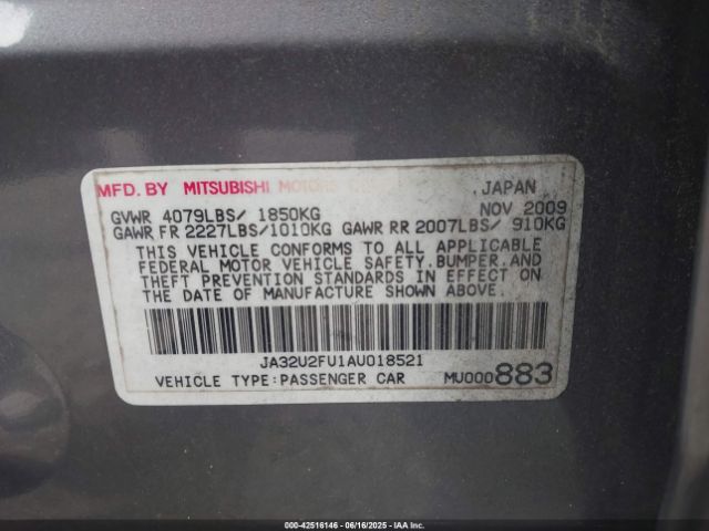 2010 MITSUBISHI LANCER JA32U2FU1AU018521 Photo 8