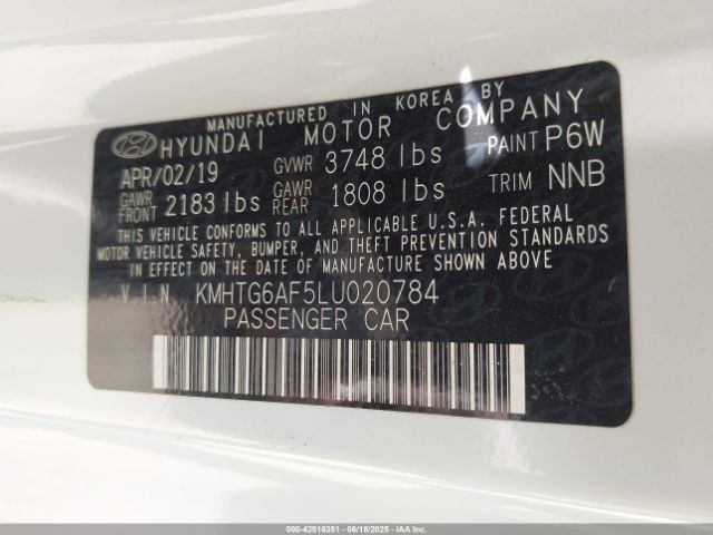 2020 HYUNDAI VELOSTER KMHTG6AF5LU020784 Photo 8