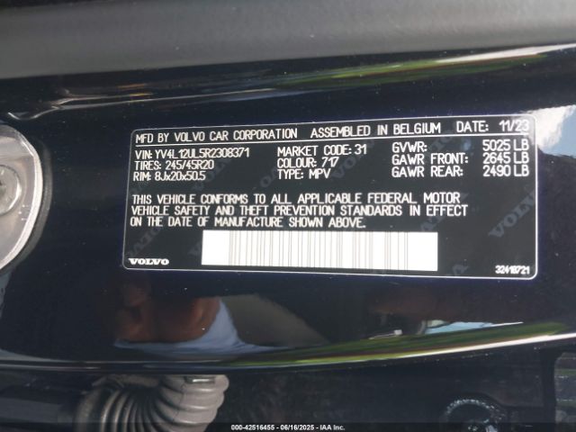 2024 VOLVO XC40 YV4L12UL5R2308371 Photo 8