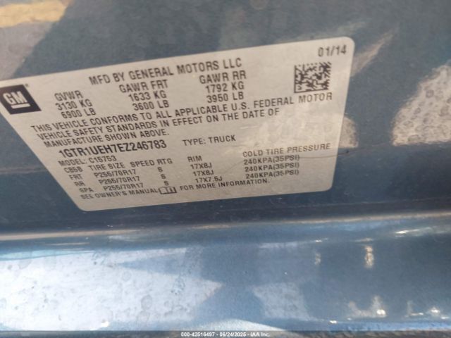2014 GMC SIERRA 1500 1GTR1UEH7EZ246783 Photo 8