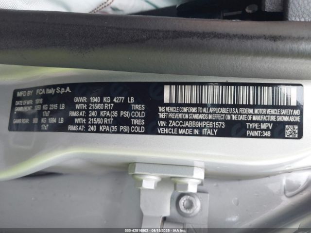 2017 JEEP RENEGADE ZACCJABB9HPE61573 Photo 8