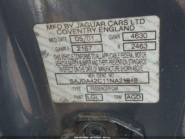 2001 JAGUAR XK8 SAJDA42C11NA21848 Photo 8