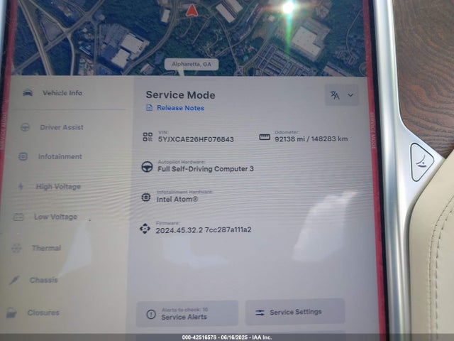 2017 TESLA MODEL X 5YJXCAE26HF076843 Photo 6