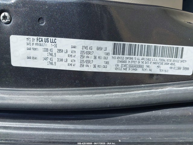 2C4RC1BG6GR269683 Chrysler Town and Country