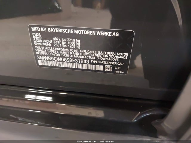BMW 330I 2025 3MW89CW08S8F31843 Image 9