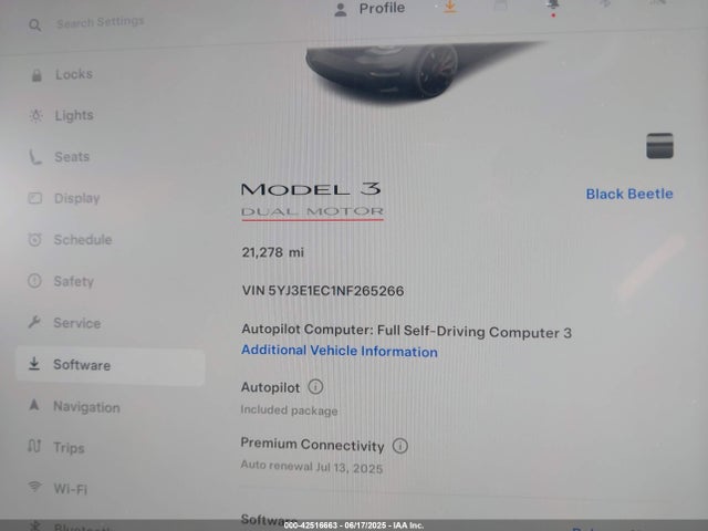 2022 TESLA MODEL 3 5YJ3E1EC1NF265266 Photo 6