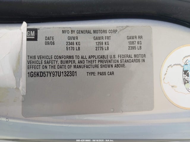 2007 CADILLAC DTS 1G6KD57Y97U132301 Photo 8