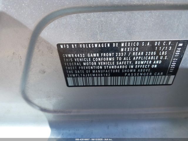 3VWPL7AJ8EM608162 Volkswagen Jetta Sportwagen 2.0l Tdi