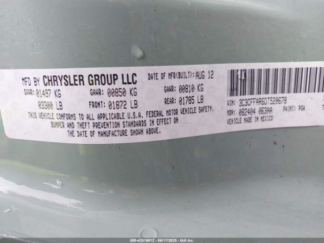 2013 FIAT 500 3C3CFFAR6DT520678 Photo 8