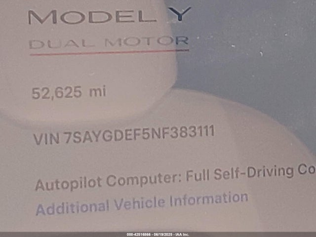 7SAYGDEF5NF383111 Tesla 2022